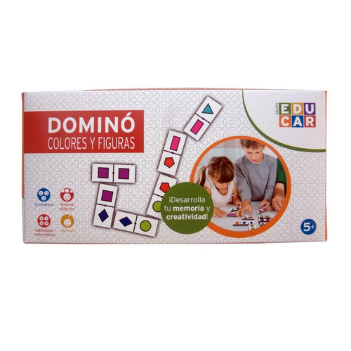 Domino Didactico De Madera Colores Y Figuras