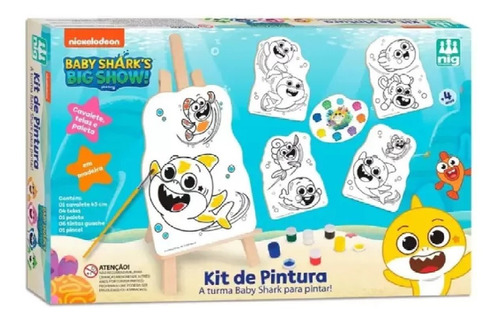 Brinquedo Educativo Kit De Pintura Baby Shark Big Show Nig