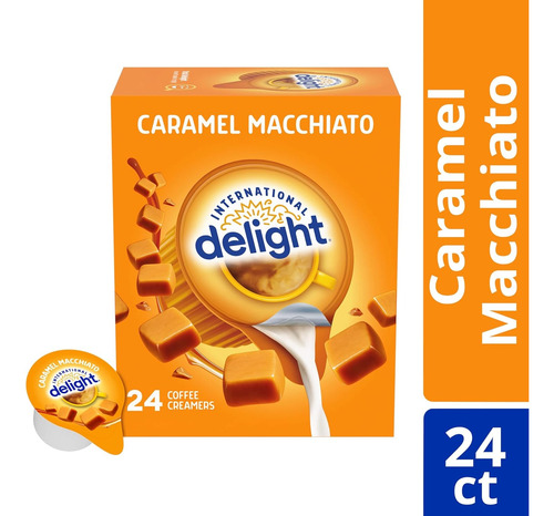 Crema Para Café Delight, Sabor Caramelo Mocchiato 24 Pzas.