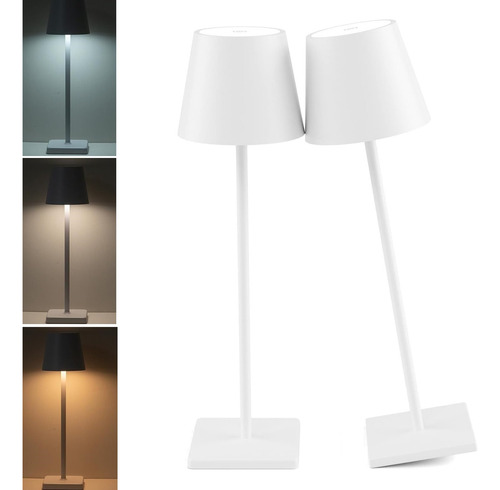 2x Lámpara De Mesa Led Escritorio Recargable Ajustable