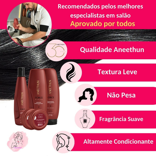 Kit Force System Aneethun Completo 2 Doses Crescimento Força