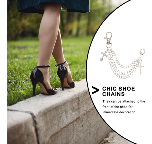 1 Par De Elegantes Cadenas Para Zapatos Con Colgante De Robo
