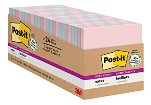 Notas Adhesivas  Notas Recicladas Post-it Super Sticky, 3x3