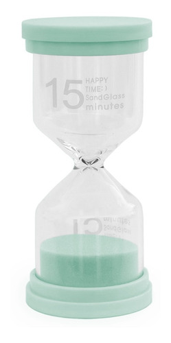Imagen 1 de 2 de Reloj De Arena Tiempo De 15 Min, Tamaño 11cm, Color Verde