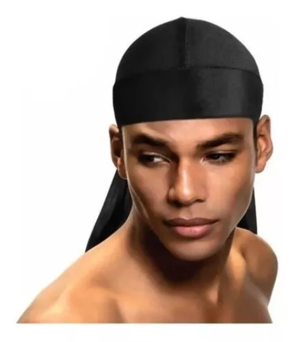 Bandana Durag Preta Touca 360waves Dureg Hiphop Rapper