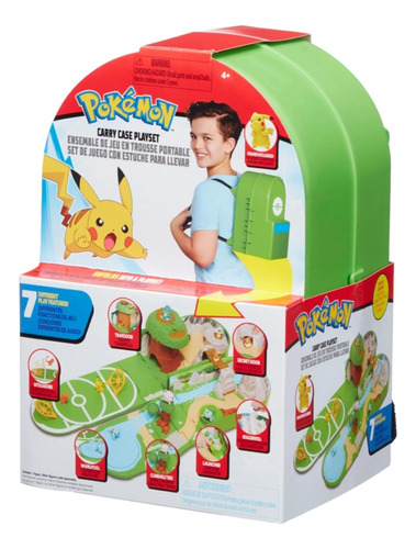 Pokemon Carry Case Playset Mochila Batalla Mundo Pikachu 