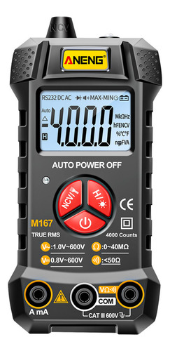 Multímetro Digital Inteligente Aneng M167, Reconocimiento Au