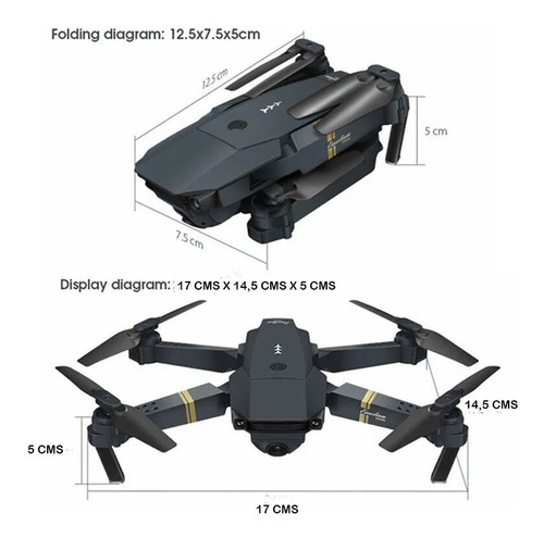 Imagen 5 de 10 de Drone Quadcoptero X Pro E58 Con 2 Baterias Ph Ventas