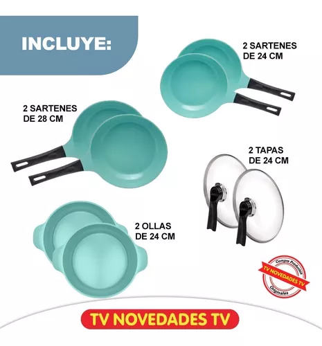 Set de Ollas y Sartenes Antiadherentes de Cocina JADE COOK - TV NOVEADES TV