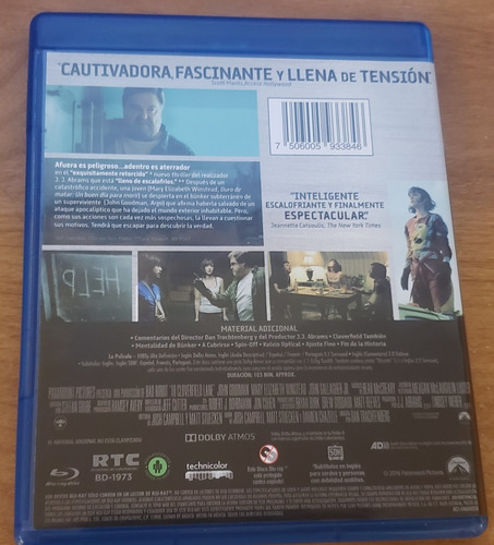 Avenida Cloverfield Lane - Bluray - 10 Cloverfield Lane (Usado)