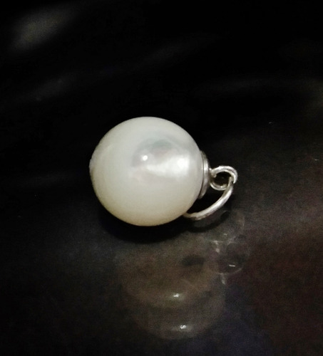 Imagem 3 de 5 de Pedras - Pingente Unissex Madrepérola 8mm E Prata, Cód125pg8