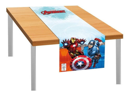 Trilho De Mesa - Tecido Lavável Reutilizável - Os Vingadores