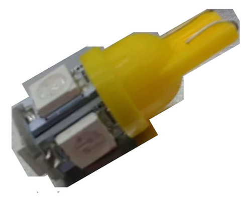 Foco Microled - 2 Focos T10 5 Smd 5050 Led Amarillo A 12v