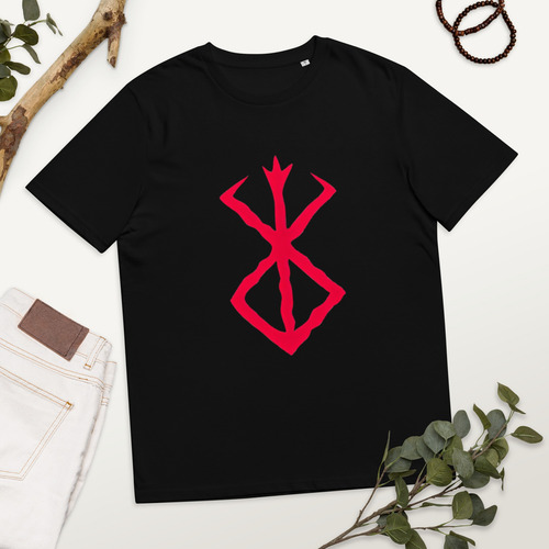 Playera Logo Berserk Rojo. Marca De Los Condenados. Guts