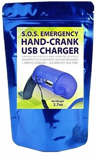 Energía De Emergencia Usb Con Manivela Teléfono Cargador