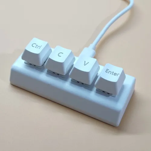 Teclado Programable De 4 Teclas, Interruptor Rojo Ctrl C V E