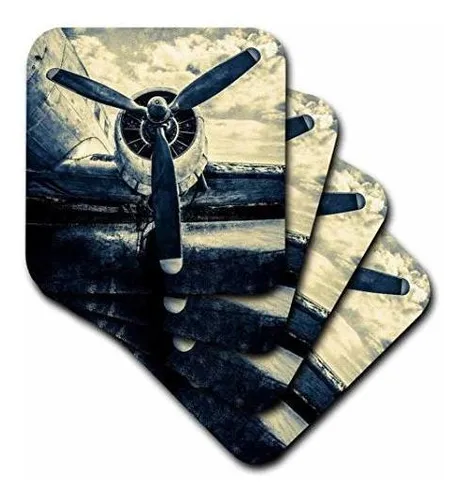 Posavasos Aviación Vintage, Set 8 Uds.