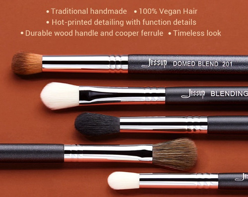 Set De 28 Brochas De Maquillaje Jessup T341 Pro Negro