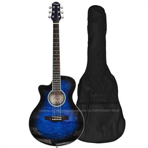 Imagen 4 de 10 de Guitarra Electroacustica Zurdo Premium Ecualizador Activo