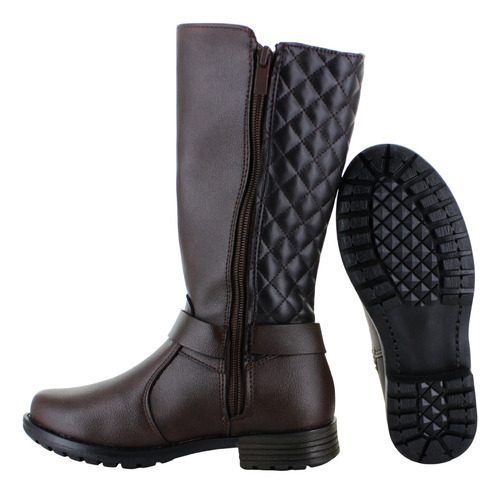 Tropicana Bota Alta Moda Campera Ajuste Cinturon Niña 91605