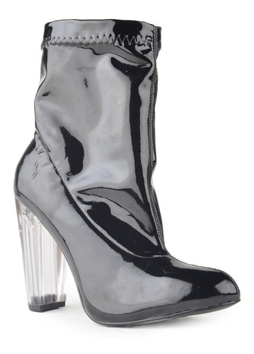 Imagen 4 de 8 de Botinetas Botas Botines De Mujer Cuero Charol Kea - Ferraro