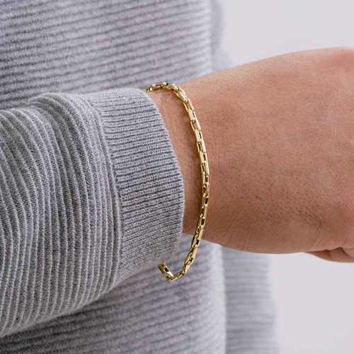 Pulseira Cardano De 2.9mm Em Ouro 10k Com Fecho Mola 17,0 Cm