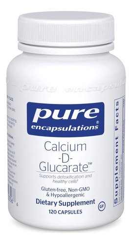 Calcio-d-glucarato Pure Encapsulations 120 Cápsulas