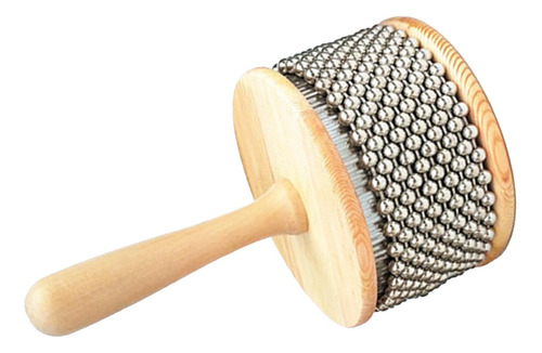 Cabasa De Madera Hand Shaker Instrumento Diámetro 11,5 Cm