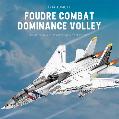 Blocos De Montar: Caça Tomcat F14 Militar | Parcelamento sem juros