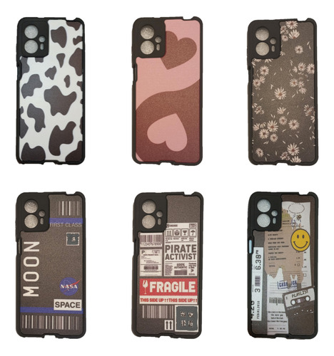 Funda Rígida Decorada Varios Diseños Para Motorola G13