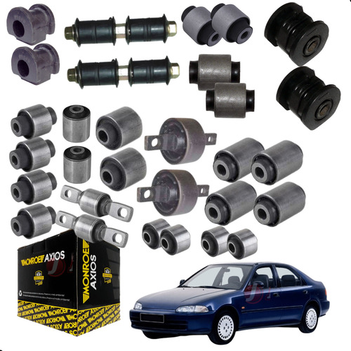 30 Buchas Axios+gr Honda Civic 1992 1993 1994 1995 Suspensão