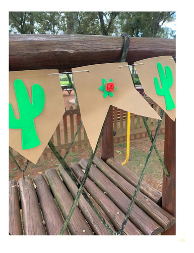 Bandeirinha Cacto C /2m Arraiá Decoração Festa Junina