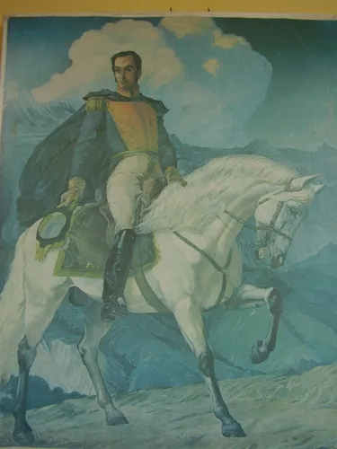 Lienzo Pintura De Bolivar (Usado)