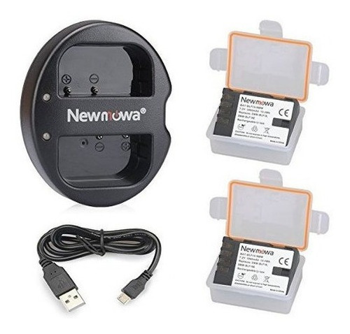 Bateria Newmowa Dmw-blf19 (paquete De 2) Y Cargador Usb Dual