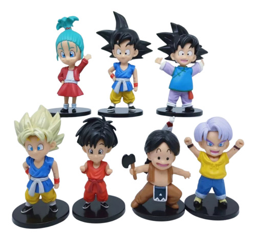 Colección 7 Figuras Dragon Ball Z 10cm Goku Y Más Calidad +