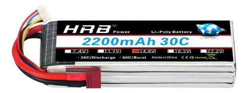 Paquete De Batería Lipo Rc De 2200mah, 14,8 V, 4s, 30c...