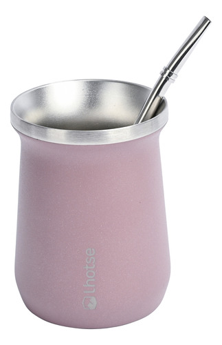 Mate Acero Inoxidable Con Bombilla Lhotse Pink