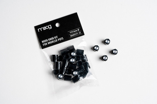 Imagen 1 de 9 de Moog Knob Kit X25 Caps Perillas Audiotecna Eurorack