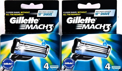 Repuestos Afeitadora Gillette Mach3 Cartucho Gillette 4 Pack