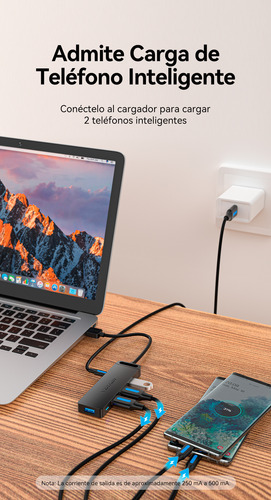 Hub Usb 3.0 Vention/ 4xusb/ 1xmicrousb Pd