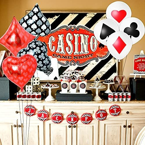 29 Piezas De Globos De Fiesta Temáticos De Casino, Glo...