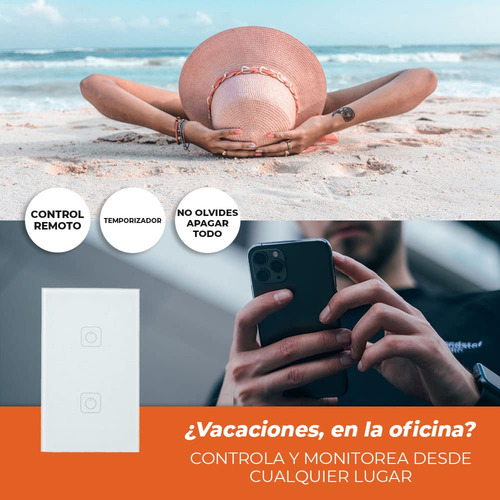 Tecnolite Connect Apagador Inteligente Wi-fi 2 Botones