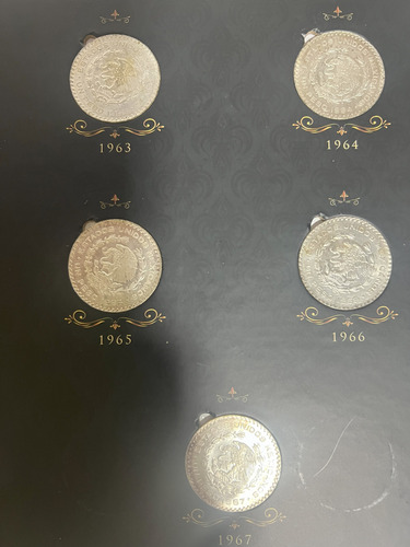 Set De 11 Monedas Un Peso Morelos 1957 A 1967 Sin Circular (Usado)