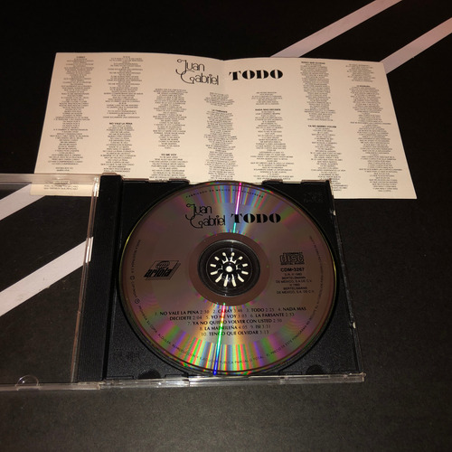 Juan Gabriel Cd Todo 1992 / Impecable Estándar (Usado)