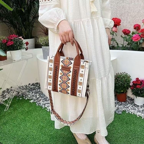 Mm Bolso Wrangler Para Mujer Bolso Mano Boho Azteca Hobo