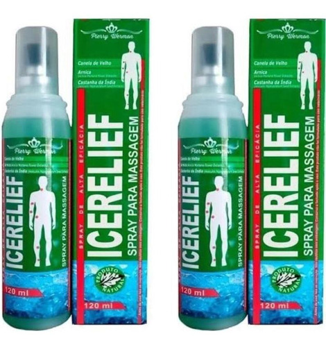  Kit 2 Spray Para Massagem Icerelief 120ml Alta Eficácia