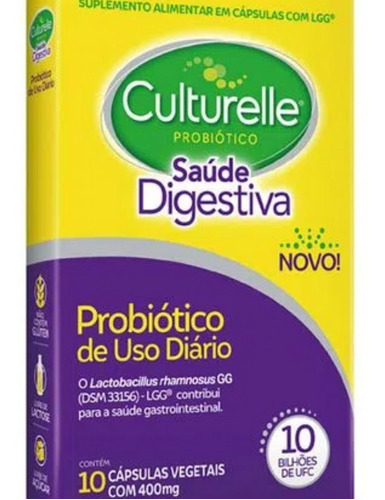 Culturelle Probiótico Saúde Digestiva Com 10 Cápsulas