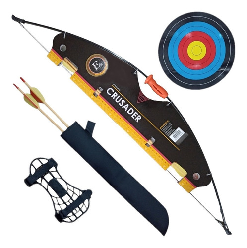 Arco Y Flecha De Tiro Ek Crusader 12 Lb Principiante + Kit 