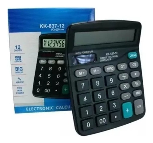 Calculadora Electrónica-solar De Escritorio Kenko Kk-837-12s