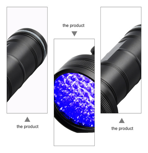 Lanterna De 51 Leds Luz Preta Luz Uv Lanterna Luz Negra